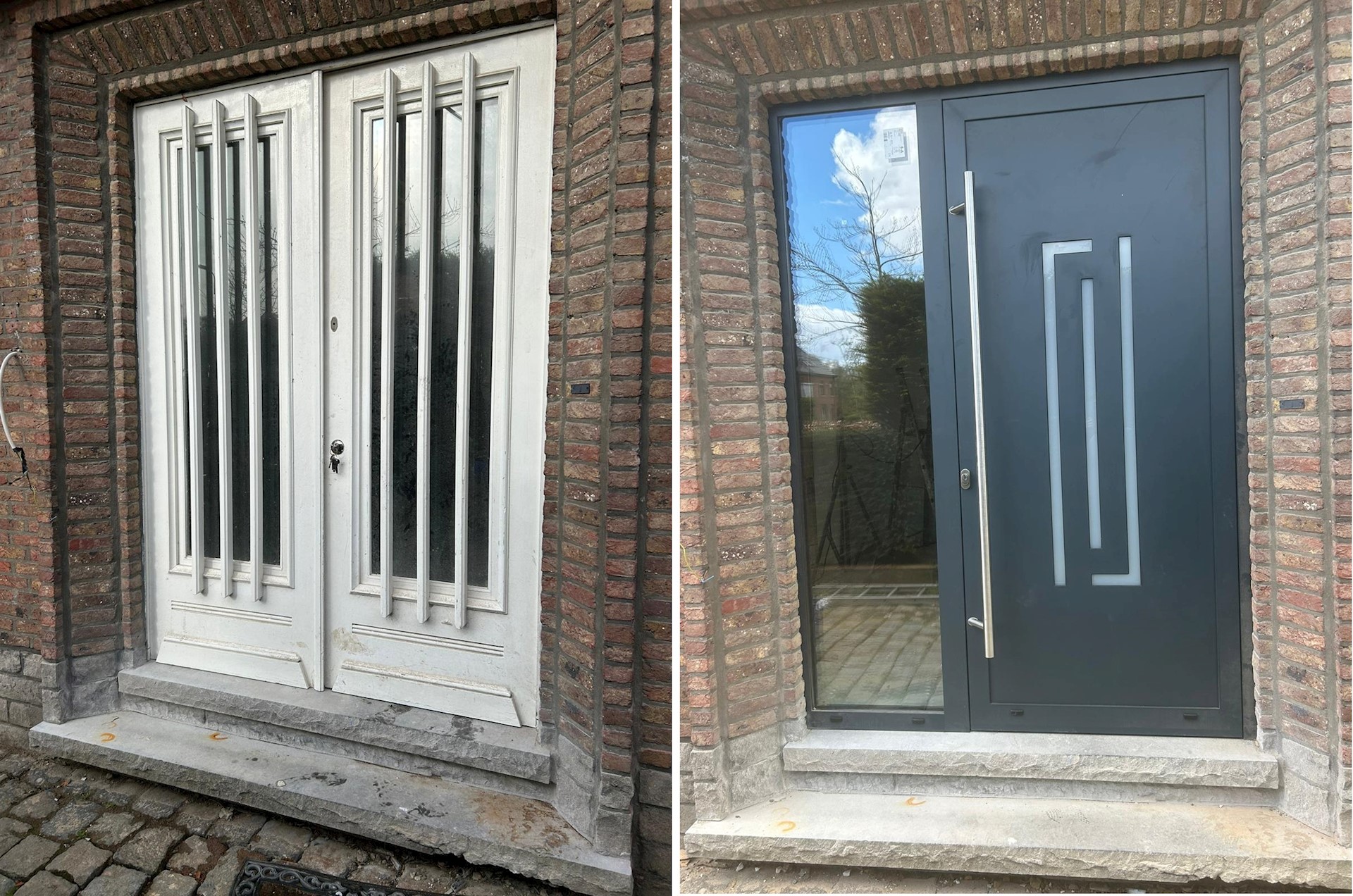 Mooie aluminium voordeur woning in Kapelle-op-den-bos